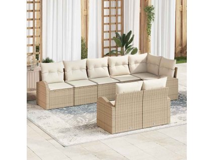 vidaXL Sada zahradních pohovek Béžová a krémová 55 x 55 x 37 cm