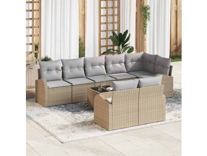 vidaXL Sada zahradních pohovek Beige a šedá 55 x 55 x 37 cm polyratan