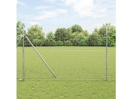 vidaXL Zabudovaný plotový sloupek 52 pcs Stříbrná