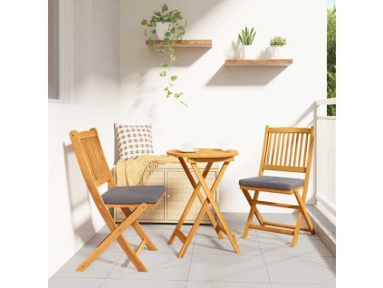 vidaXL Zahradní bistro set 3 pcs Hnědá Masivní akátové dřevo