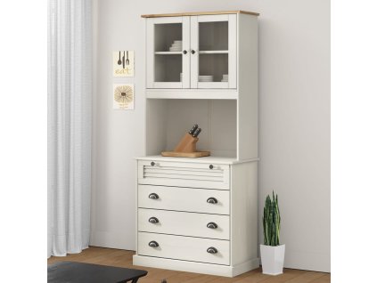 vidaXL Příborník VIGO bílý 80 x 40 x 176 cm masivní borové dřevo