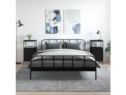 vidaXL Noční stolky 2 ks černé 41 x 31 x 80 cm kompozitní dřevo