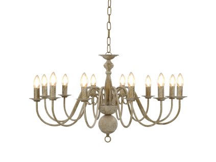 vidaXL Lustr s patinou bílý 12 x žárovky E14