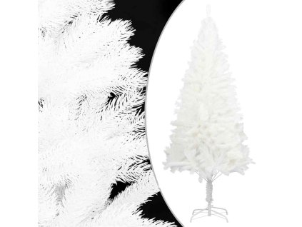 vidaXL Umělý vánoční stromek s realistickým jehličím bílý 180 cm