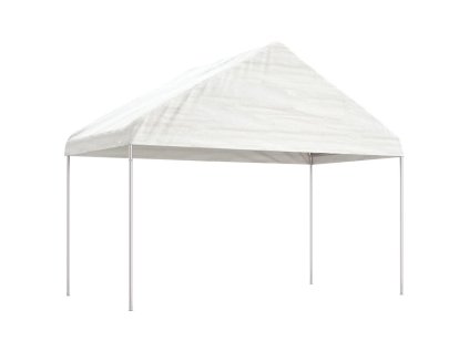vidaXL Altán se střechou bílý 4,08 x 2,23 x 3,22 m polyethylen