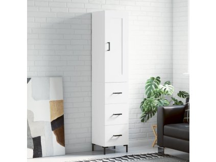 vidaXL Skříň highboard bílá 34,5 x 34 x 180 cm kompozitní dřevo