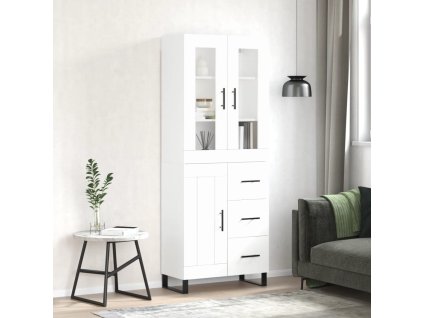 vidaXL Skříň highboard bílá 69,5 x 34 x 180 cm kompozitní dřevo