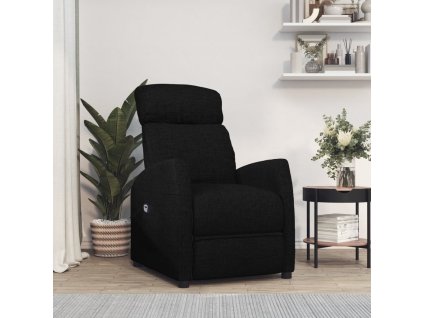 vidaXL Zvedací křeslo černé textil