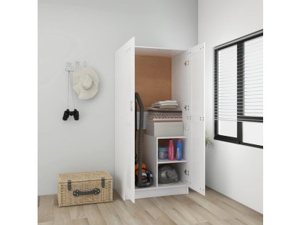 vidaXL Šatní skříň bílá 82,5 x 51,5 x 180 cm kompozitní dřevo