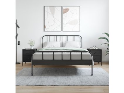 vidaXL Noční stolky 2 ks černé 40 x 42 x 50 cm kompozitní dřevo