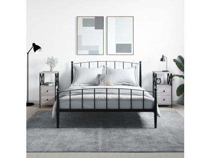 vidaXL Noční stolky 2 ks šedé sonoma 34x35,5x70 cm kompozitní dřevo