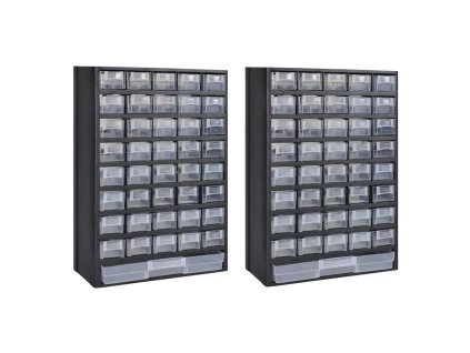 vidaXL Box na nářadí se 41 zásuvkami 2 ks plastový