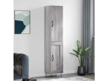 vidaXL Skříň highboard šedá sonoma 34,5 x 34 x 180 cm kompozitní dřevo