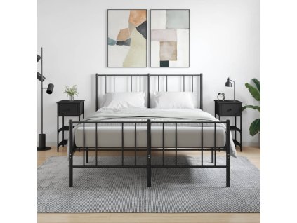 vidaXL Noční stolky 2 ks černé 34 x 36 x 70 cm kompozitní dřevo