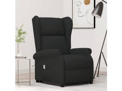 vidaXL Zvedací křeslo černé textil