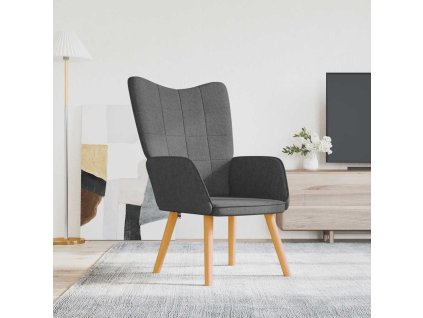 vidaXL Relaxační křeslo tmavě šedé textil