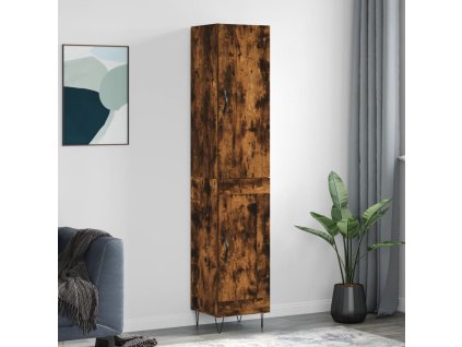 vidaXL Skříň highboard kouřový dub 34,5 x 34 x 180 cm kompozitní dřevo