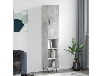 vidaXL Skříň highboard betonově šedá 34,5x34x180 cm kompozitní dřevo
