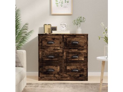 vidaXL Příborník kouřový dub 70 x 35,5 x 67,5 cm kompozitní dřevo