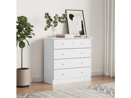 vidaXL Komoda ALTA bílá 77 x 35 x 73 cm masivní borové dřevo