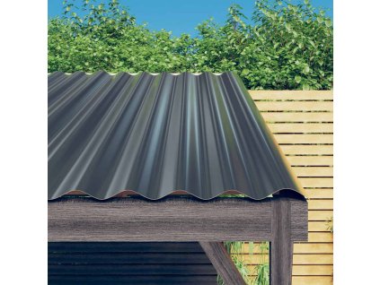 vidaXL Střešní panely 36 ks pozinkovaná ocel antracit 80 x 36 cm