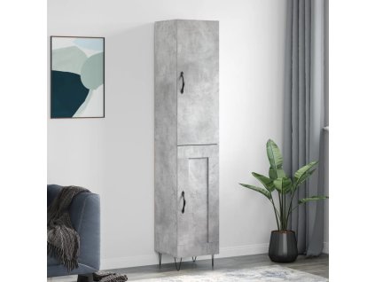 vidaXL Skříň highboard betonově šedá 34,5x34x180 cm kompozitní dřevo