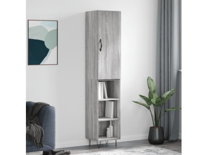 vidaXL Skříň highboard šedá sonoma 34,5 x 34 x 180 cm kompozitní dřevo