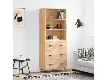 vidaXL Skříň highboard dub sonoma 69,5 x 34 x 180 cm kompozitní dřevo