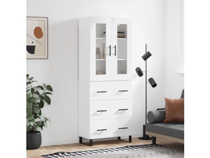 vidaXL Skříň highboard bílá 69,5 x 34 x 180 cm kompozitní dřevo