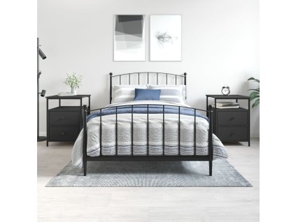 vidaXL Noční stolky 2 ks černé 44 x 45 x 60 cm kompozitní dřevo