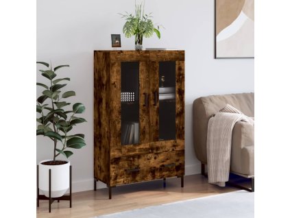 vidaXL Skříň highboard kouřový dub 69,5 x 31 x 115 cm kompozitní dřevo