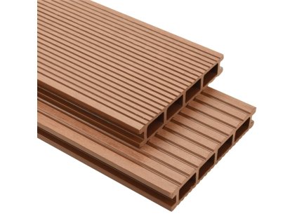 vidaXL WPC podlahová prkna na terasu + příslušenství 20 m² 2,2m hnědá