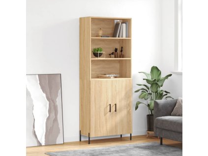 vidaXL Skříň highboard dub sonoma 69,5 x 34 x 180 cm kompozitní dřevo