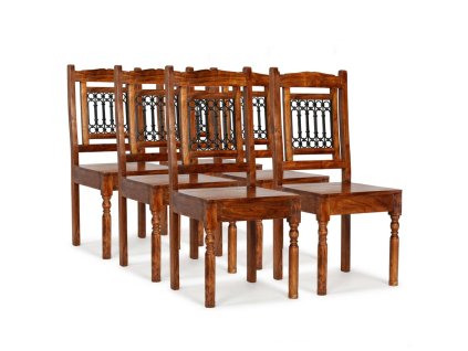 vidaXL Jídelní židle 6 ks masivní dřevo klasické