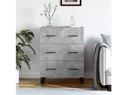 vidaXL Příborník betonově šedý 69,5 x 34 x 90 cm kompozitní dřevo