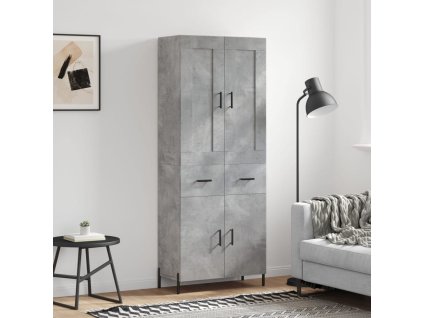 vidaXL Skříň highboard betonově šedá 69,5x34x180 cm kompozitní dřevo