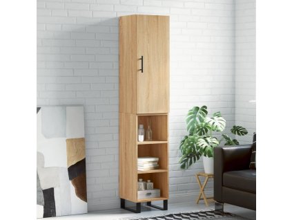 vidaXL Skříň highboard dub sonoma 34,5 x 34 x 180 cm kompozitní dřevo