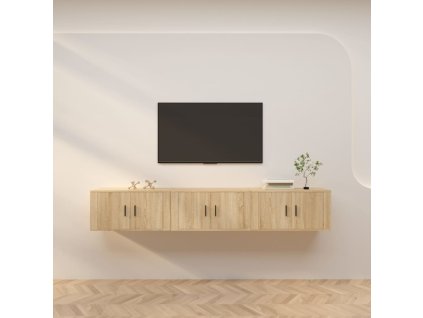 vidaXL Nástěnné TV skříňky 3 ks dub sonoma 80 x 34,5 x 40 cm