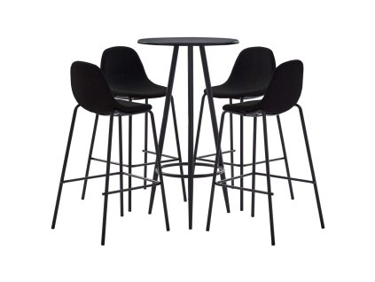 vidaXL 5dílný barový set textil černý