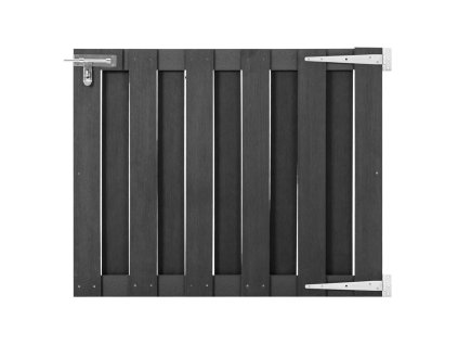 vidaXL Zahradní branka WPC 100 x 80 cm šedá