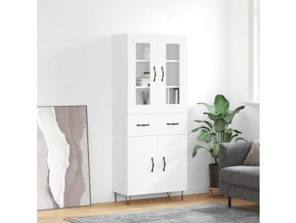 vidaXL Skříň highboard bílá 69,5 x 34 x 180 cm kompozitní dřevo