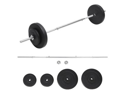 vidaXL Obouruční činka se závažím 30 kg