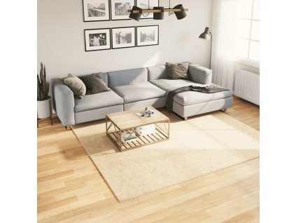 vidaXL Koberec HUARTE krátký vlas měkký a pratelný krémový 240x240 cm