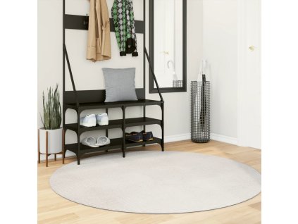 vidaXL Koberec IZA krátký vlas skandinávský vzhled krémový Ø 160 cm