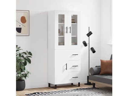 vidaXL Skříň highboard bílá 69,5 x 34 x 180 cm kompozitní dřevo