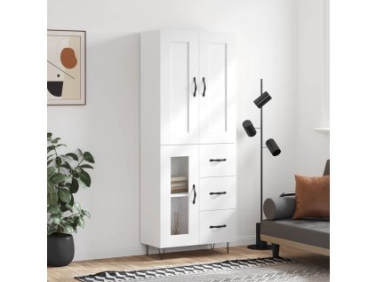 vidaXL Skříň highboard bílá 69,5 x 34 x 180 cm kompozitní dřevo