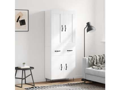 vidaXL Skříň highboard bílá 69,5 x 34 x 180 cm kompozitní dřevo