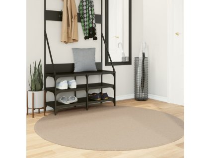 vidaXL Koberec HUARTE krátký vlas měkký a pratelný pískový Ø 160 cm