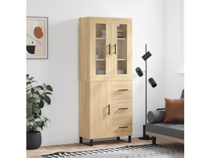 vidaXL Skříň highboard dub sonoma 69,5 x 34 x 180 cm kompozitní dřevo