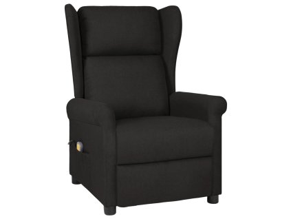 vidaXL Masážní křeslo černé textil
